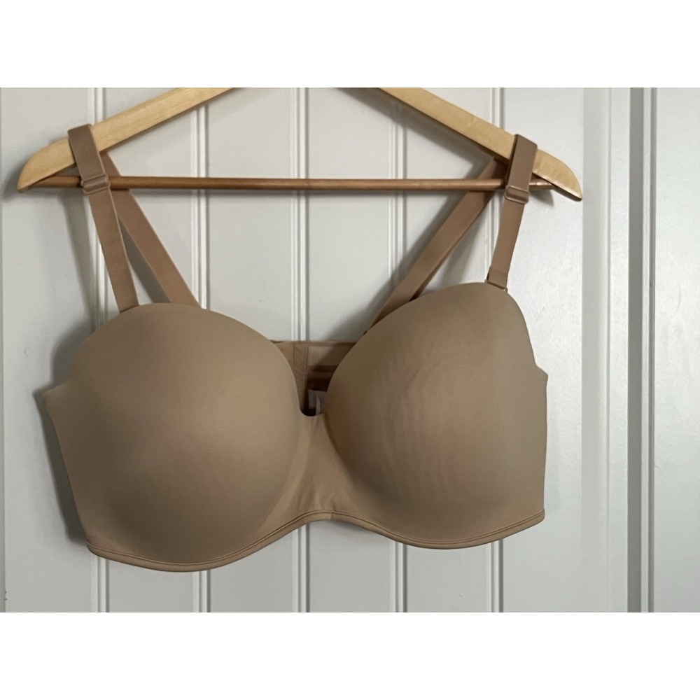 Cacique Womens Strapless Multi-Way Bra 40DDD Beige Smooth Boost Underwire 769